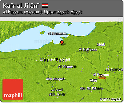 Physical 3D Map of Kafr Al Jīlānī