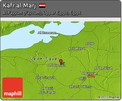 Physical 3D Map of Kafr Al Marj