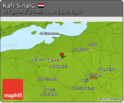 Physical 3D Map of Kafr Sinarū