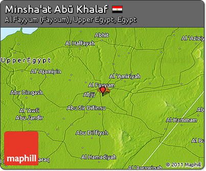 Physical 3D Map of Minsha'at Abū Khalaf