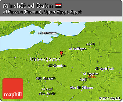 Physical 3D Map of Minshāt Ad Dakm