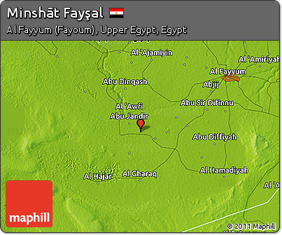 Physical 3D Map of Minshāt Fayşal
