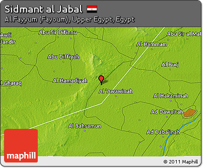 Physical 3D Map of Sidmant Al Jabal