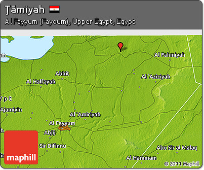 Physical 3D Map of Ţāmiyah
