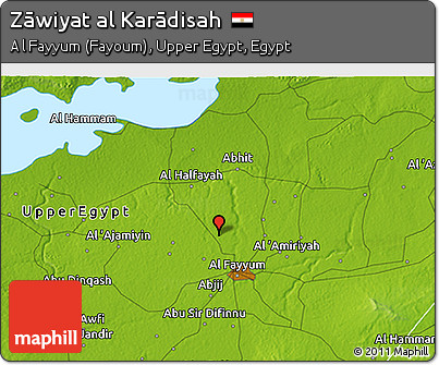 Physical 3D Map of Zāwiyat Al Karādisah