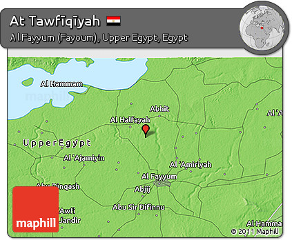 Political 3D Map of At Tawfīqīyah