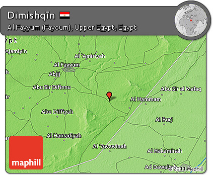 Political 3D Map of Dimishqīn