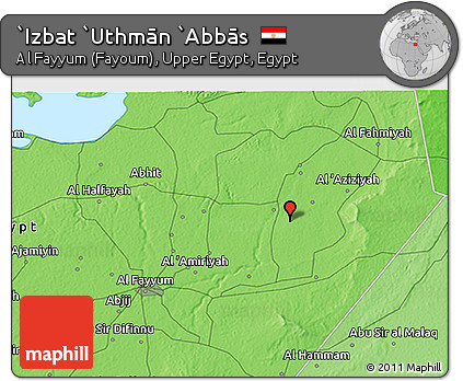 Political 3D Map of `Izbat `Uthmān `Abbās