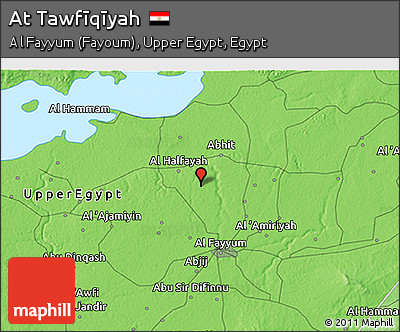 Political 3D Map of At Tawfīqīyah