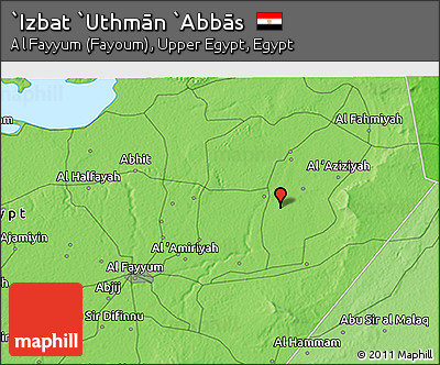 Political 3D Map of `Izbat `Uthmān `Abbās