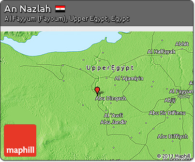 Political 3D Map of An Nazlah