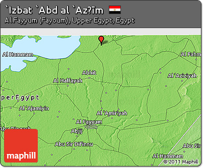 Political 3D Map of `Izbat `Abd Al `Az̧īm