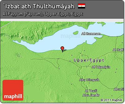 Political 3D Map of `Izbat Ath Thulthumāyah