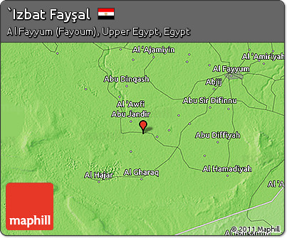 Political 3D Map of `Izbat Fayşal