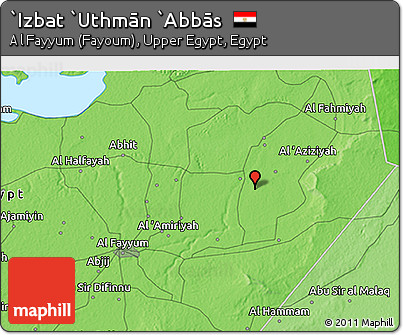 Political 3D Map of `Izbat `Uthmān `Abbās