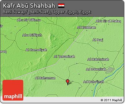Political 3D Map of Kafr Abū Shahbah