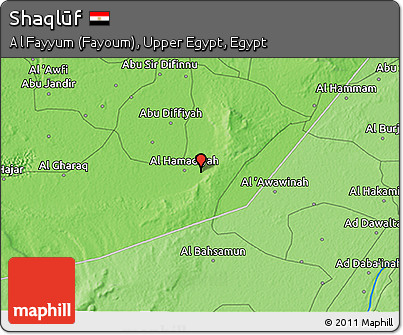 Political 3D Map of Shaqlūf