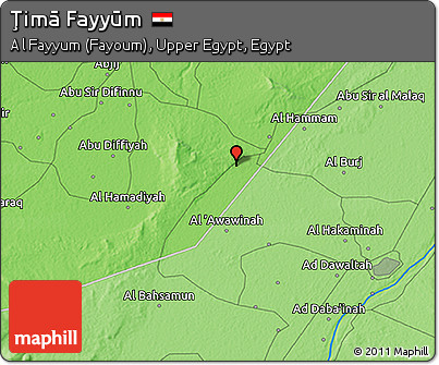 Political 3D Map of Ţimā Fayyūm