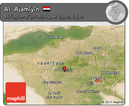 Satellite 3D Map of Al `Ajamīyīn