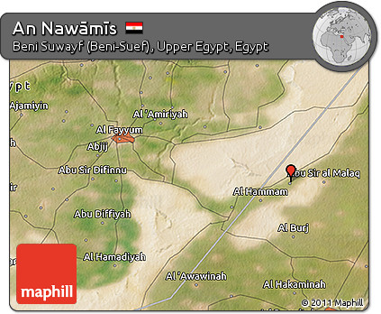 Satellite 3D Map of An Nawāmīs