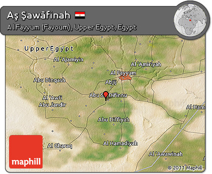 Satellite 3D Map of Aş Şawāfinah