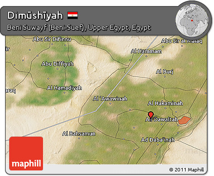 Satellite 3D Map of Dimūshīyah