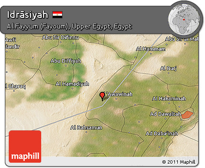 Satellite 3D Map of Idrāsiyah