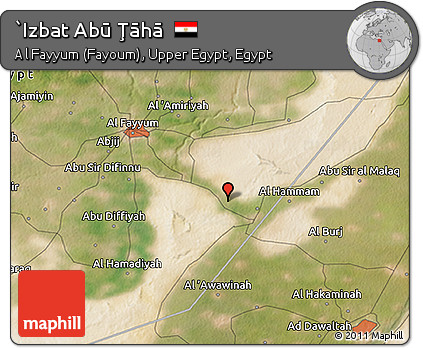 Satellite 3D Map of `Izbat Abū Ţāhā