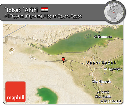 Satellite 3D Map of `Izbat `Afīfī