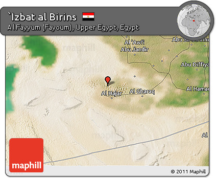 Satellite 3D Map of `Izbat Al Birins