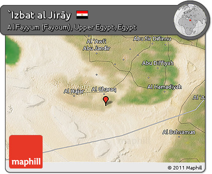 Satellite 3D Map of `Izbat Al Jirāy