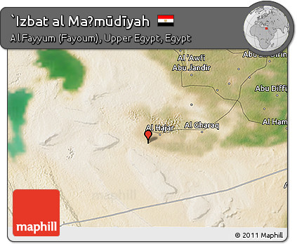 Satellite 3D Map of `Izbat Al Maḩmūdīyah