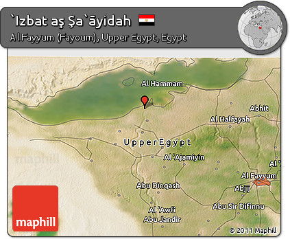 Satellite 3D Map of `Izbat Aş Şa`āyidah