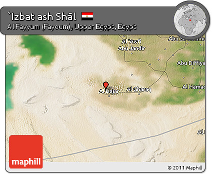 Satellite 3D Map of `Izbat Ash Shāl