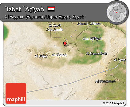 Satellite 3D Map of `Izbat `Aţīyah