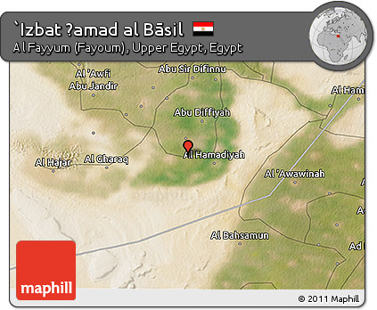 Satellite 3D Map of `Izbat Ḩamad Al Bāsil