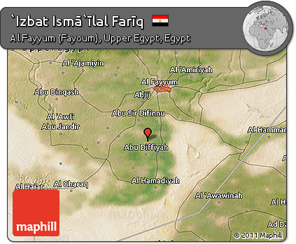 Satellite 3D Map of `Izbat Ismā`īlal Farīq