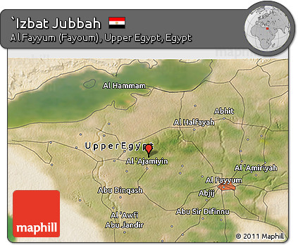 Satellite 3D Map of `Izbat Jubbah