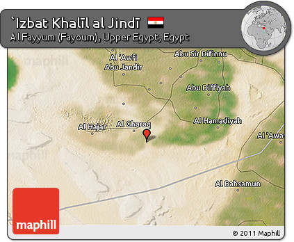 Satellite 3D Map of `Izbat Khalīl Al Jindī