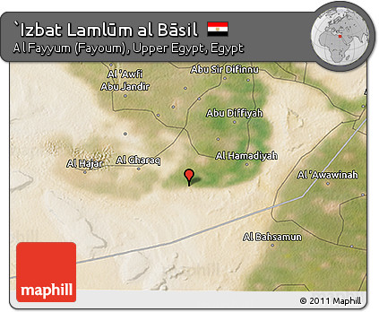 Satellite 3D Map of `Izbat Lamlūm Al Bāsil