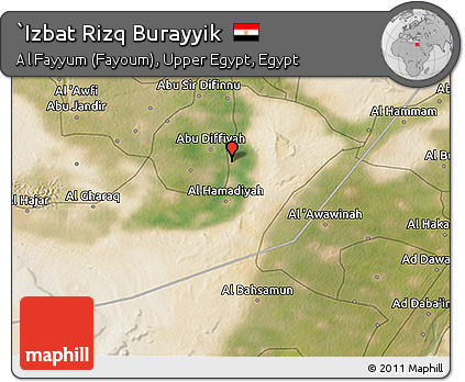 Satellite 3D Map of `Izbat Rizq Burayyik