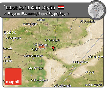 Satellite 3D Map of `Izbat Sa`d Abū Diyāb