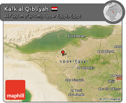 Satellite 3D Map of Kaḩk Al Qiblīyah