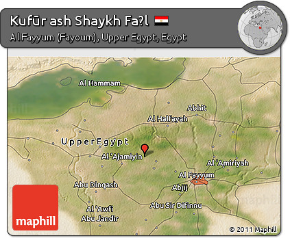 Satellite 3D Map of Kufūr Ash Shaykh Faḑl
