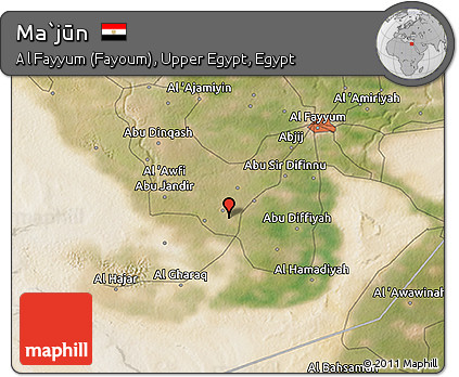 Satellite 3D Map of Ma`jūn