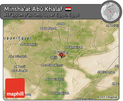 Satellite 3D Map of Minsha'at Abū Khalaf