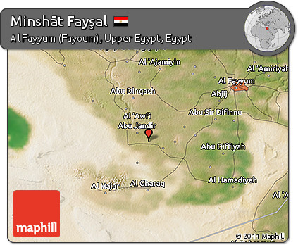 Satellite 3D Map of Minshāt Fayşal