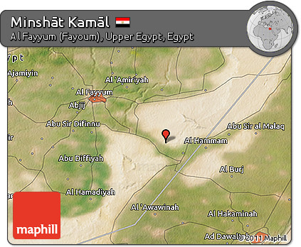 Satellite 3D Map of Minshāt Kamāl