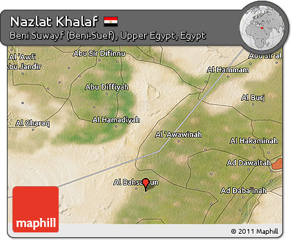 Satellite 3D Map of Nazlat Khalaf