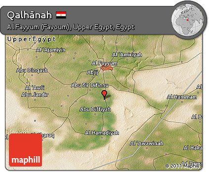 Satellite 3D Map of Qalhānah